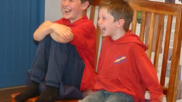 Archie MacColl and Fearghas Cook in Lismore at Children's Book Week 2016