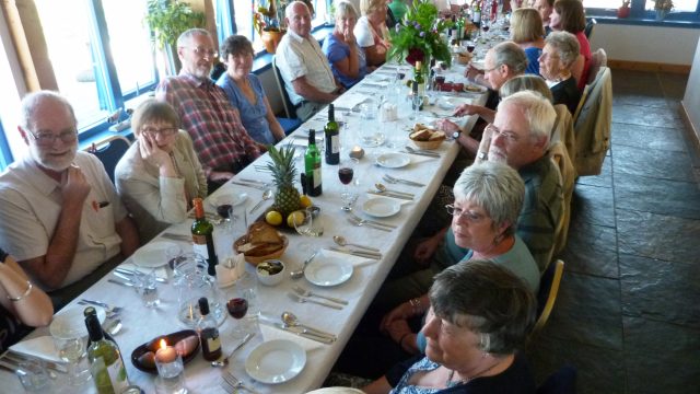 Marlene at an evening meal in the cafe 8.06.13