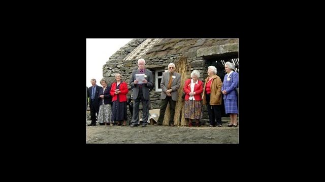 Donald Black opening the cottage with the MacGregor family