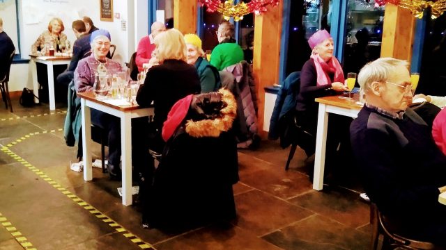 Socially distanced cafe