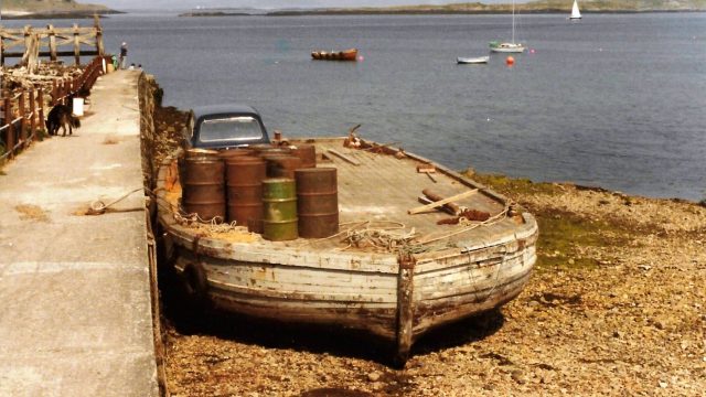 The barge used to carry loads from Port Appin The barge used to carry loads from Port Appin