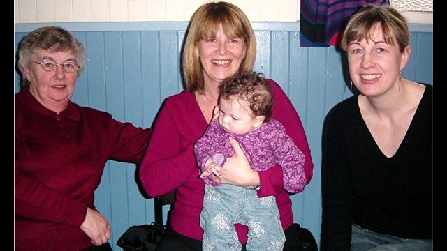 Valentines tea 12.02.06 Anne, Hazel, Sandra and baby Rachel MacCormick Valentines tea 12.02.06